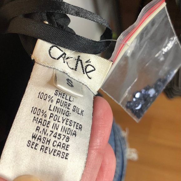 CACHE sequin black asymmetrical top S - Picture 8 of 8